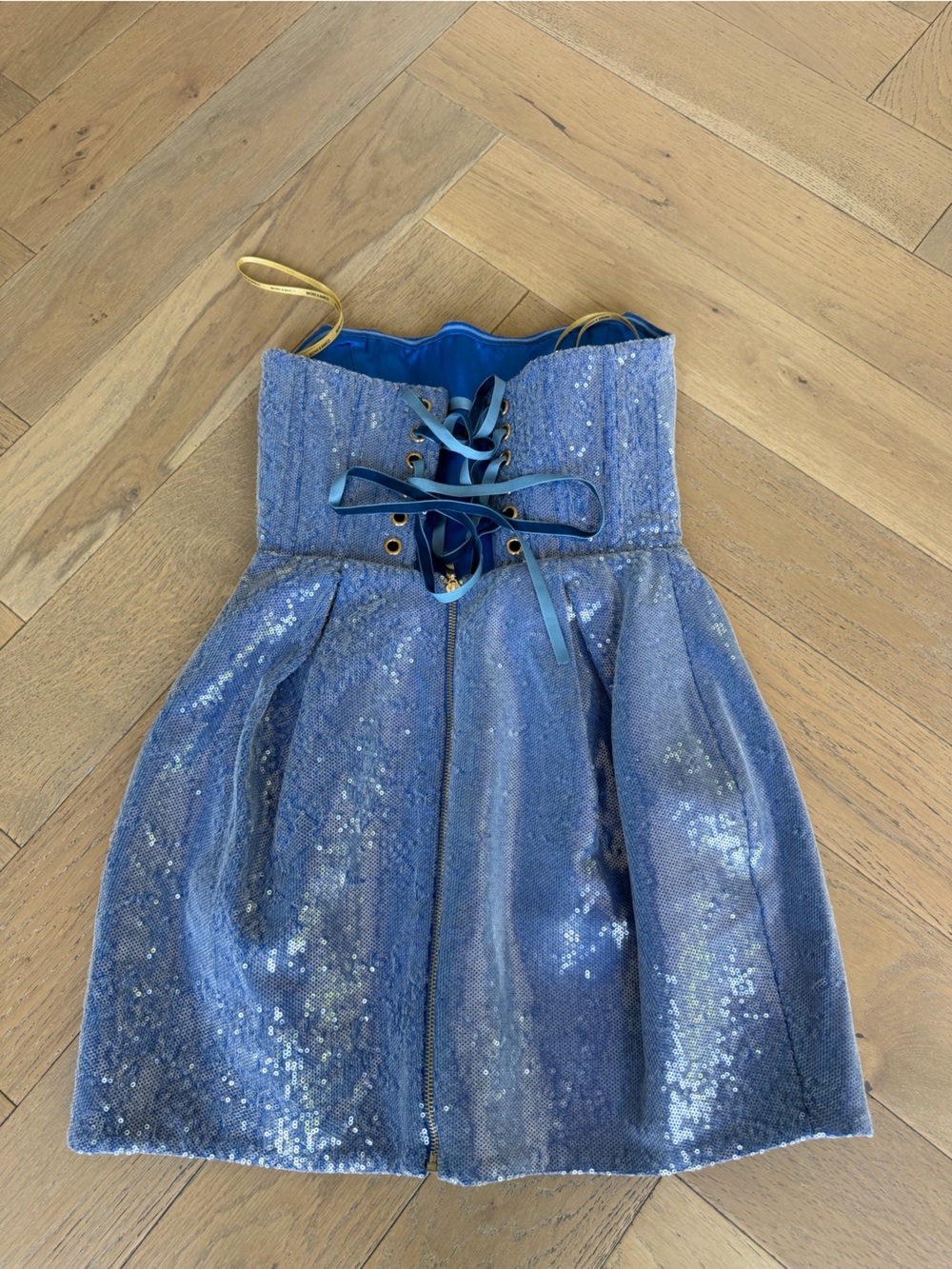 Bronx and Banco Maraya Sleeveless Pleated Sequin Mini Dress - Picture 5 of 6